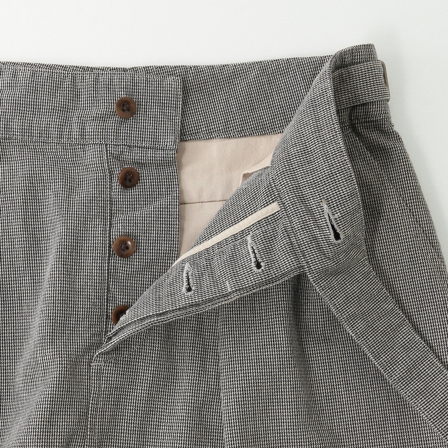 CHEF CHECK COTTON WOOL SKIRT