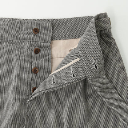 CHEF CHECK COTTON WOOL SKIRT