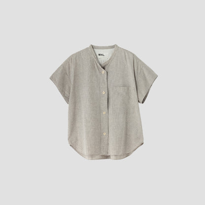 NATURAL WASHED COTTON LINEN SHIRT