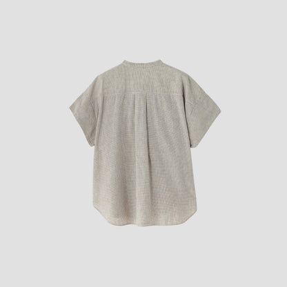 NATURAL WASHED COTTON LINEN SHIRT