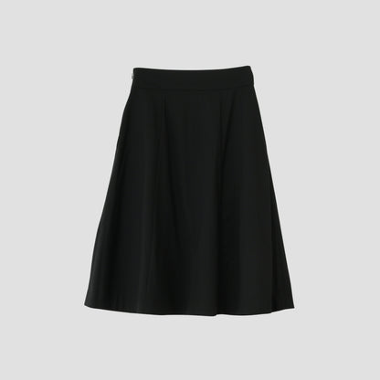 FINE WOOL POPLIN SKIRT