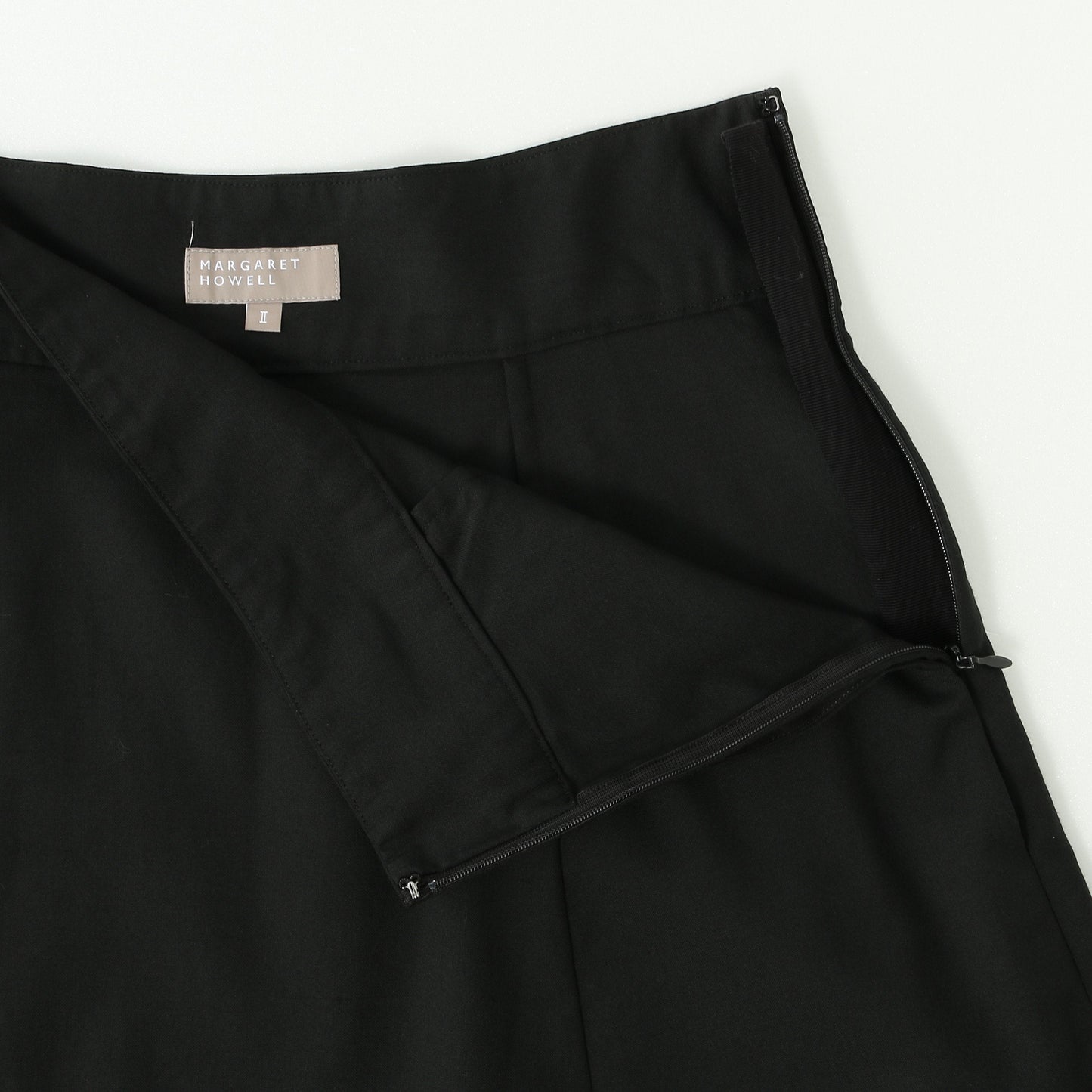 FINE WOOL POPLIN SKIRT