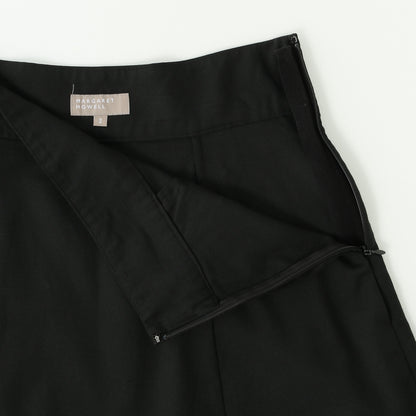 FINE WOOL POPLIN SKIRT