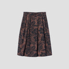 DAMASK COTTON LINEN TWILL SKIRT