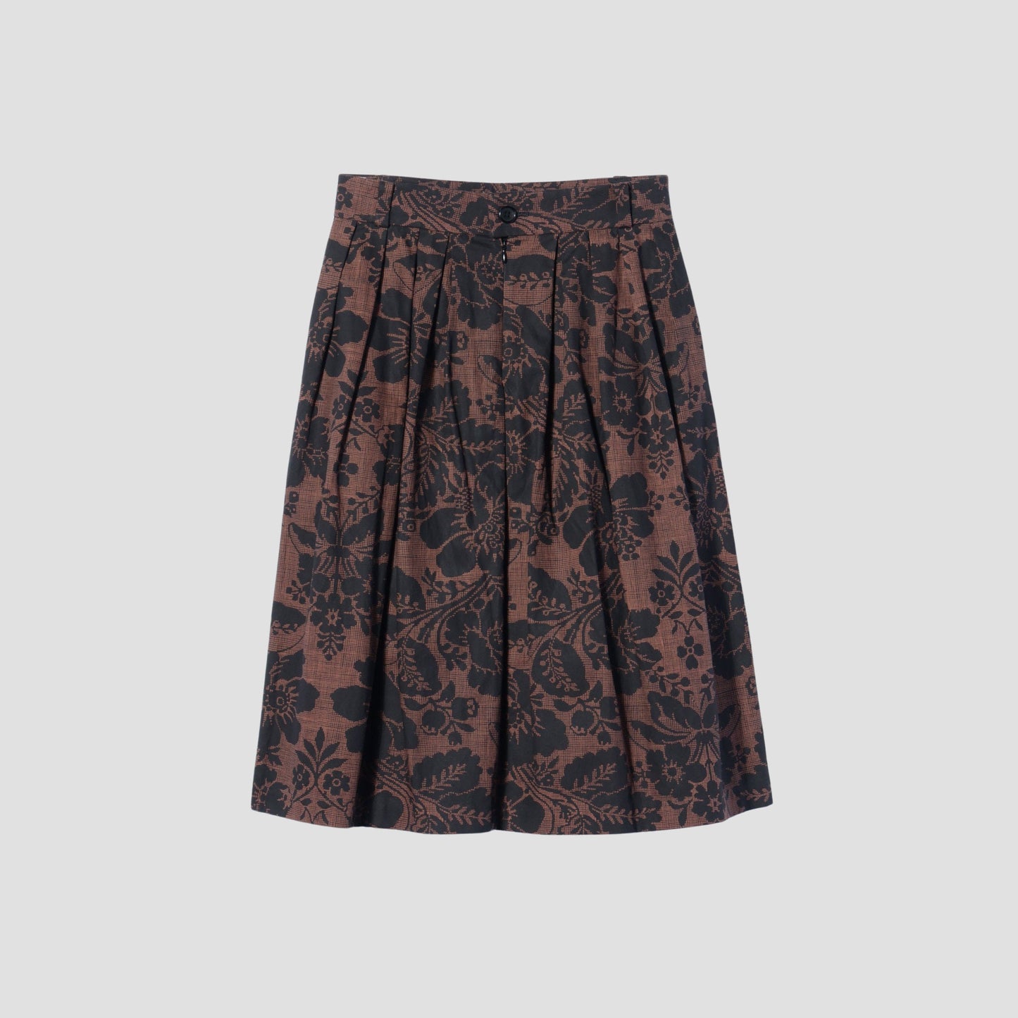 DAMASK COTTON LINEN TWILL SKIRT