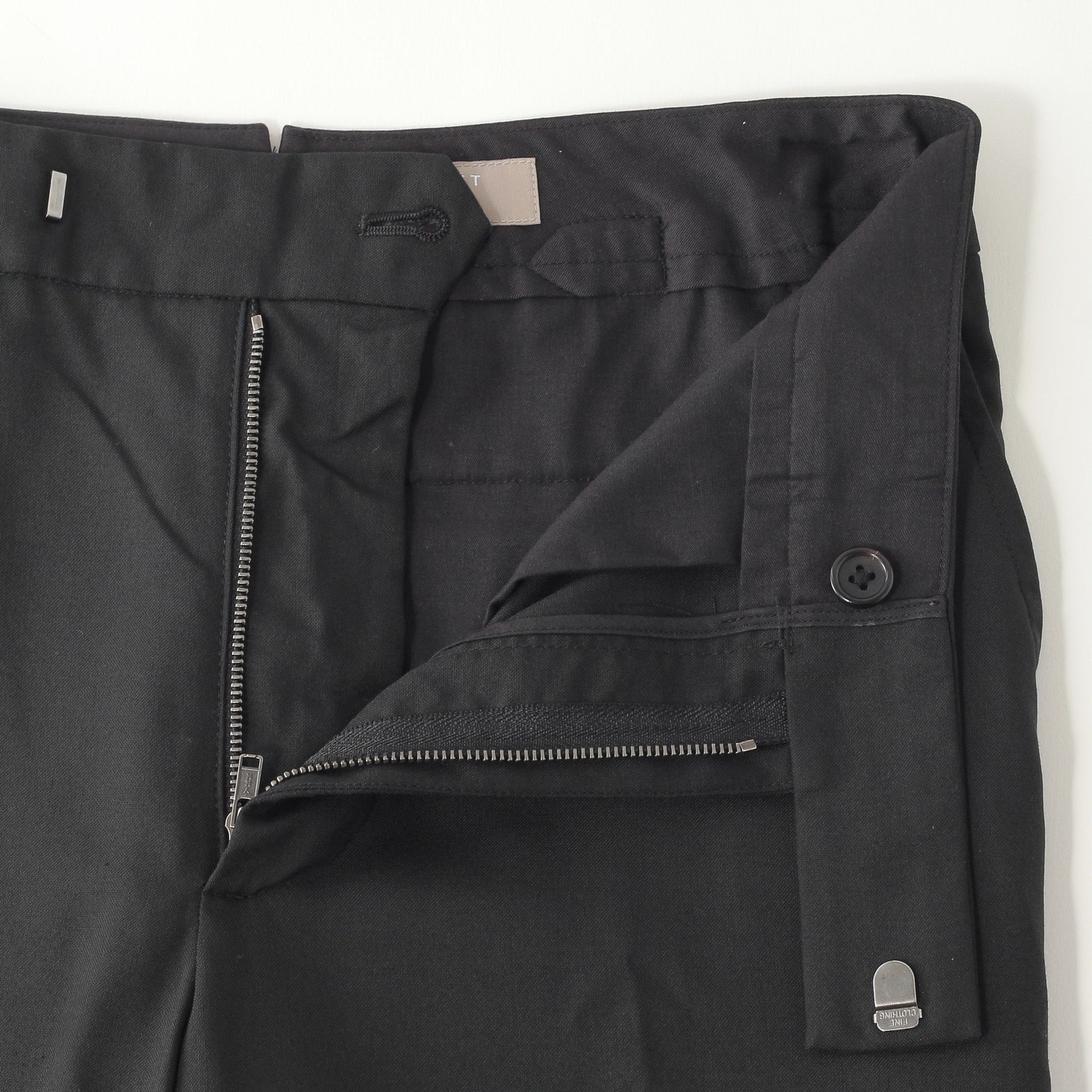 FINE WOOL POPLIN TROUSERS