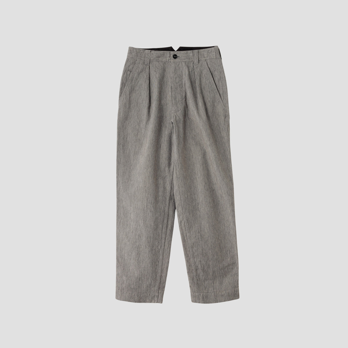 IRREGULAR END ON END COTTON LINEN TROUSERS