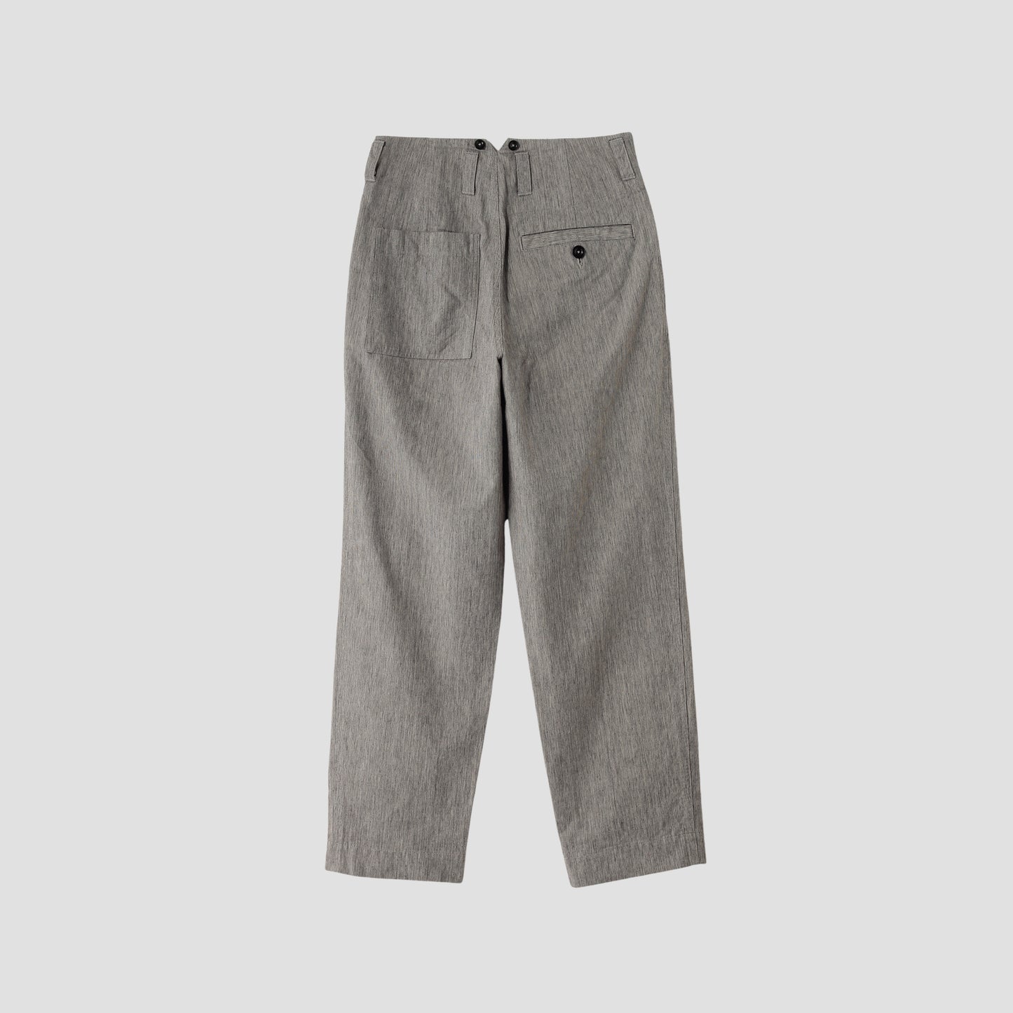 IRREGULAR END ON END COTTON LINEN TROUSERS