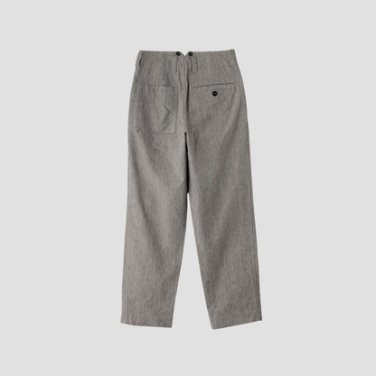 IRREGULAR END ON END COTTON LINEN TROUSERS