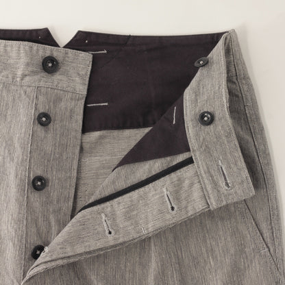 IRREGULAR END ON END COTTON LINEN TROUSERS