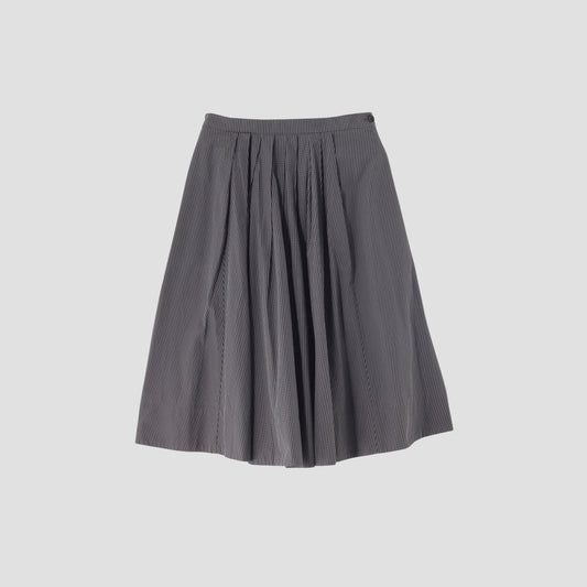 WASHED COTTON GINGHAM SKIRT