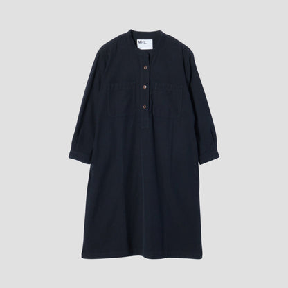 WOOL COTTON TWILL DRESS