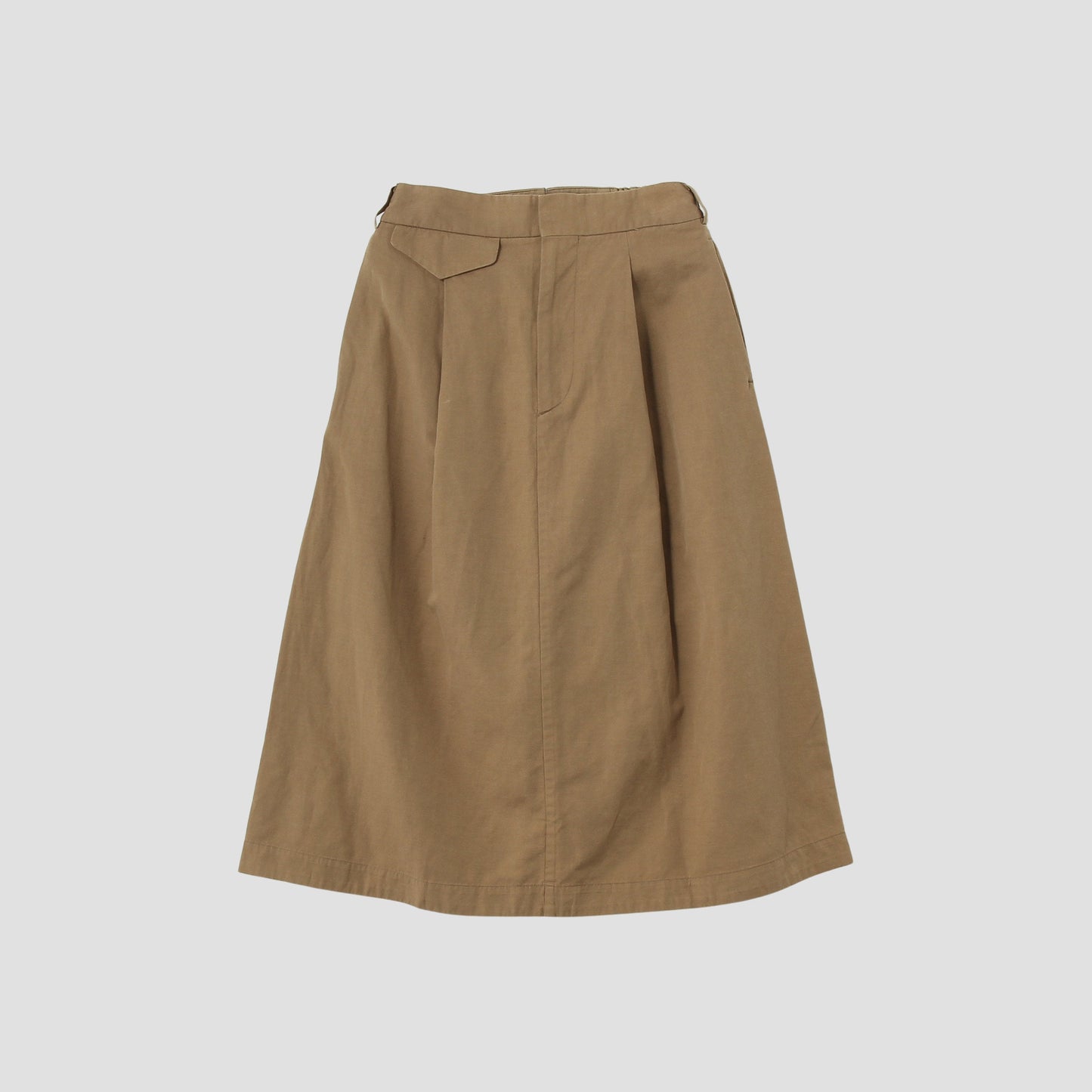 COTTON LINEN PLAIN WEAVE SKIRT