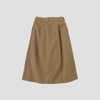COTTON LINEN PLAIN WEAVE SKIRT