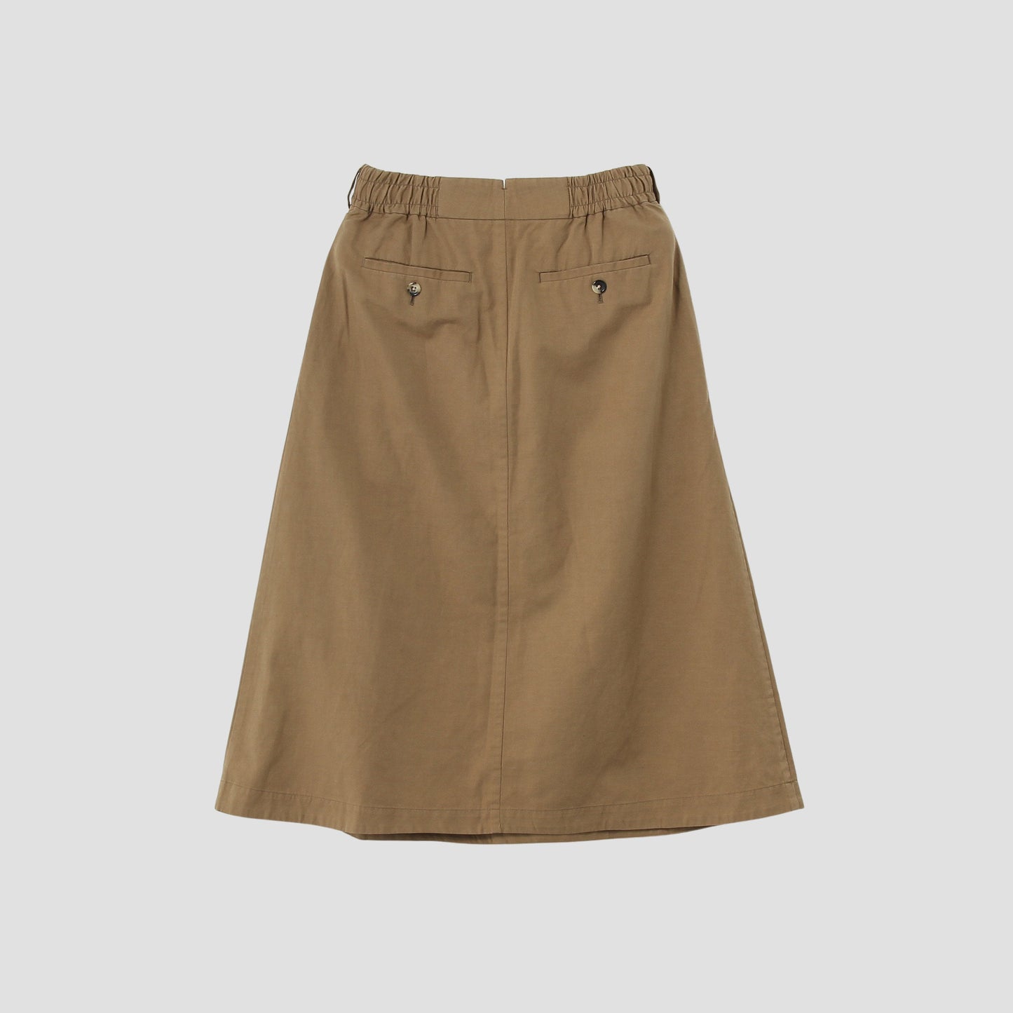 COTTON LINEN PLAIN WEAVE SKIRT
