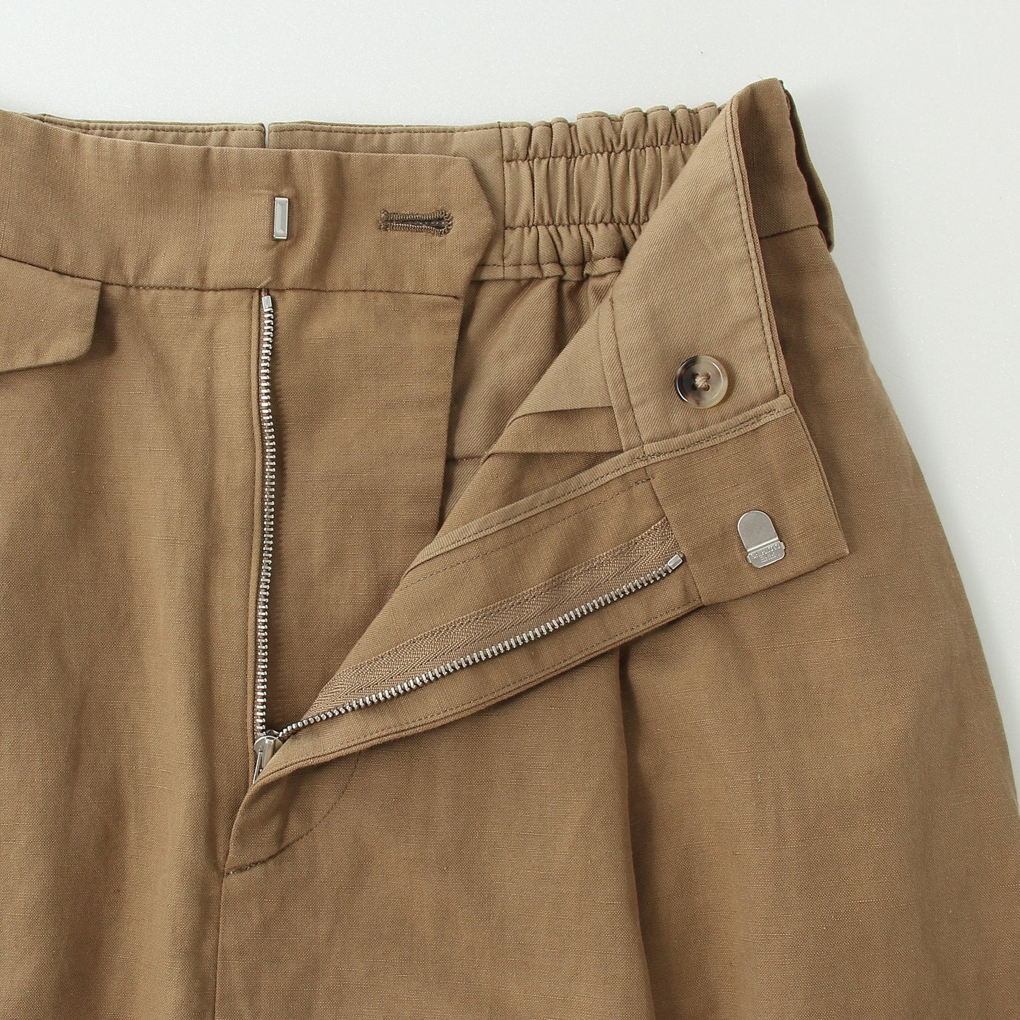 COTTON LINEN PLAIN WEAVE SKIRT
