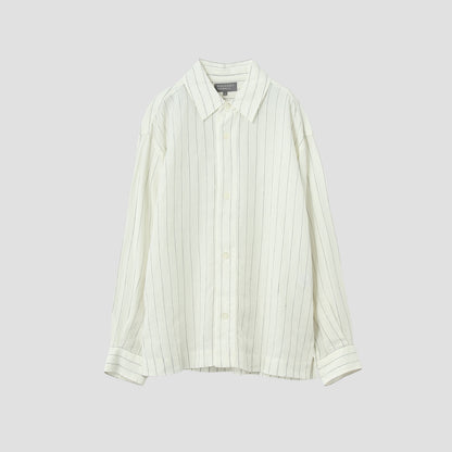 SPACED STRIPE LINEN SHIRT