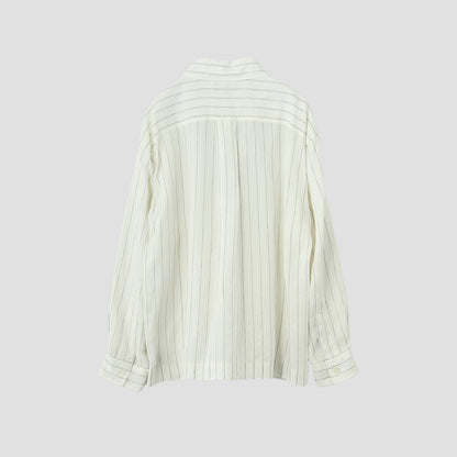 SPACED STRIPE LINEN SHIRT