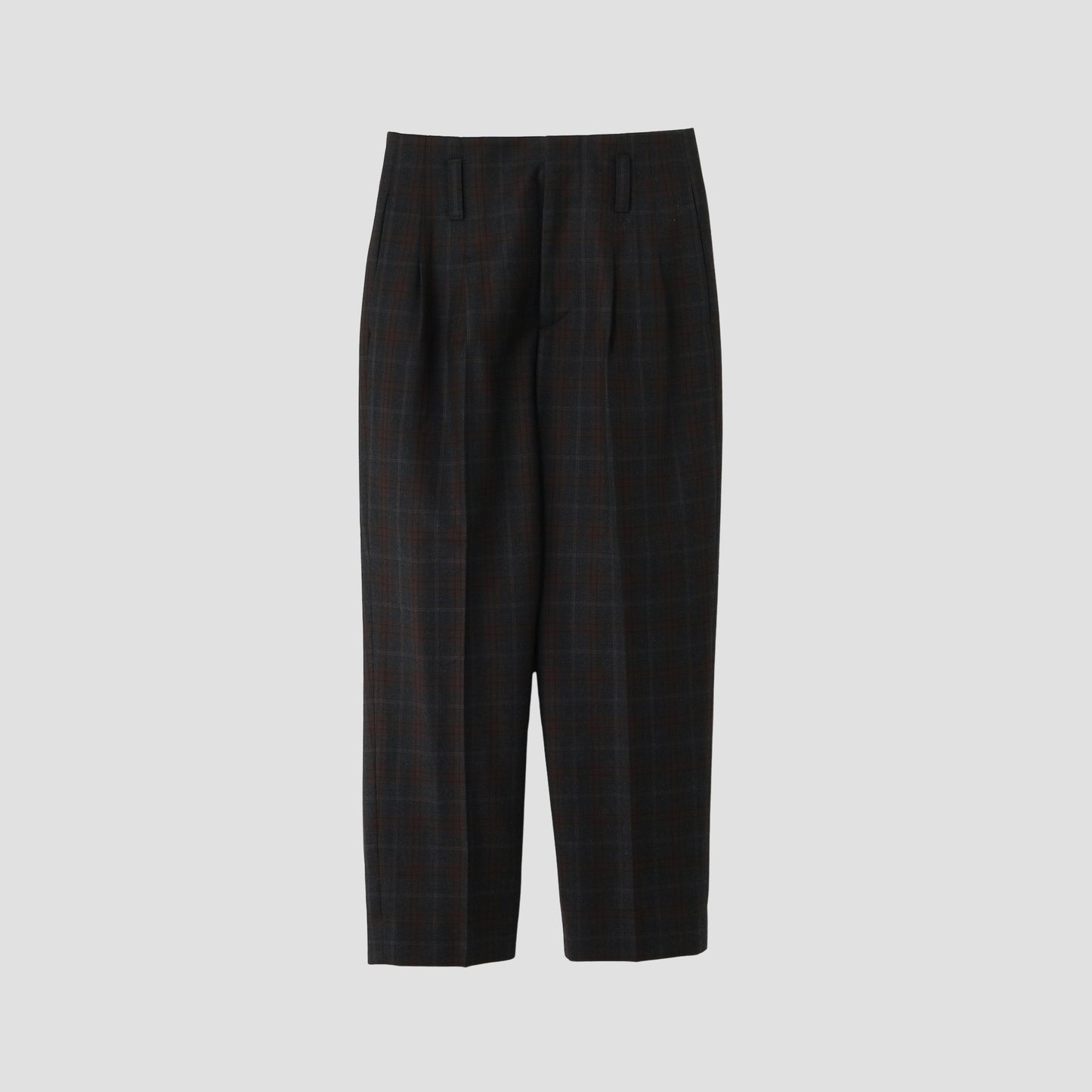 PLAID WOOL TROUSERS