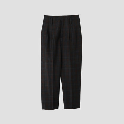 PLAID WOOL TROUSERS