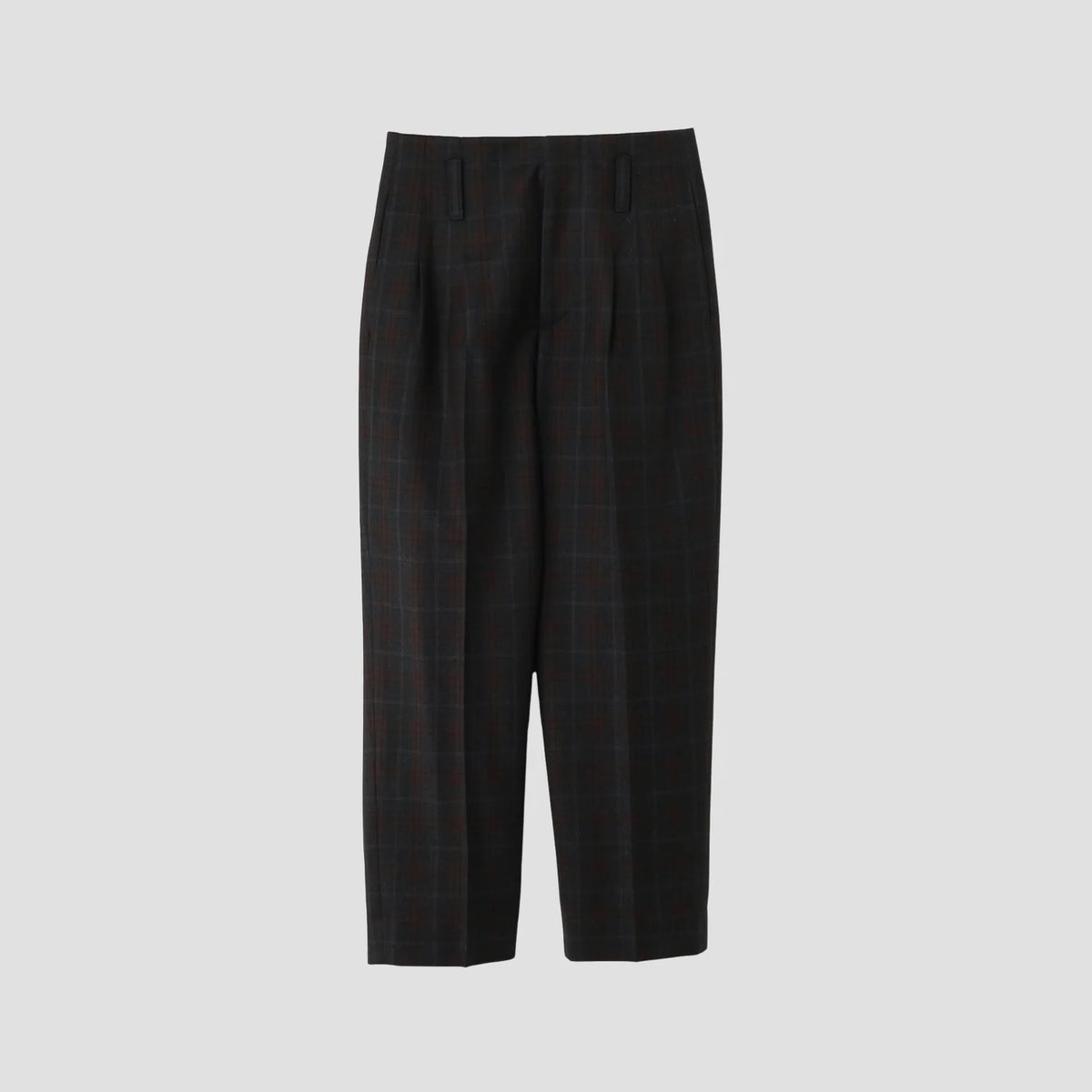 PLAID WOOL TROUSERS