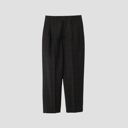 PLAID WOOL TROUSERS