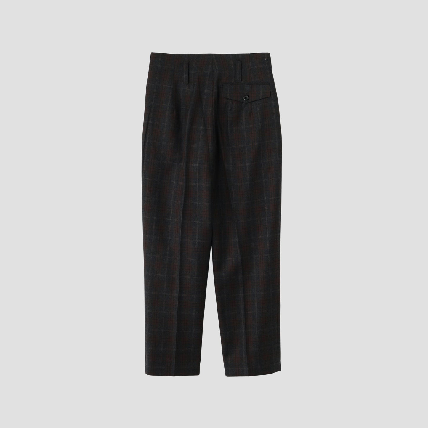 PLAID WOOL TROUSERS