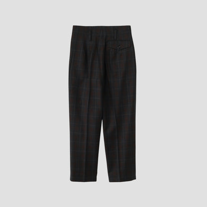 PLAID WOOL TROUSERS