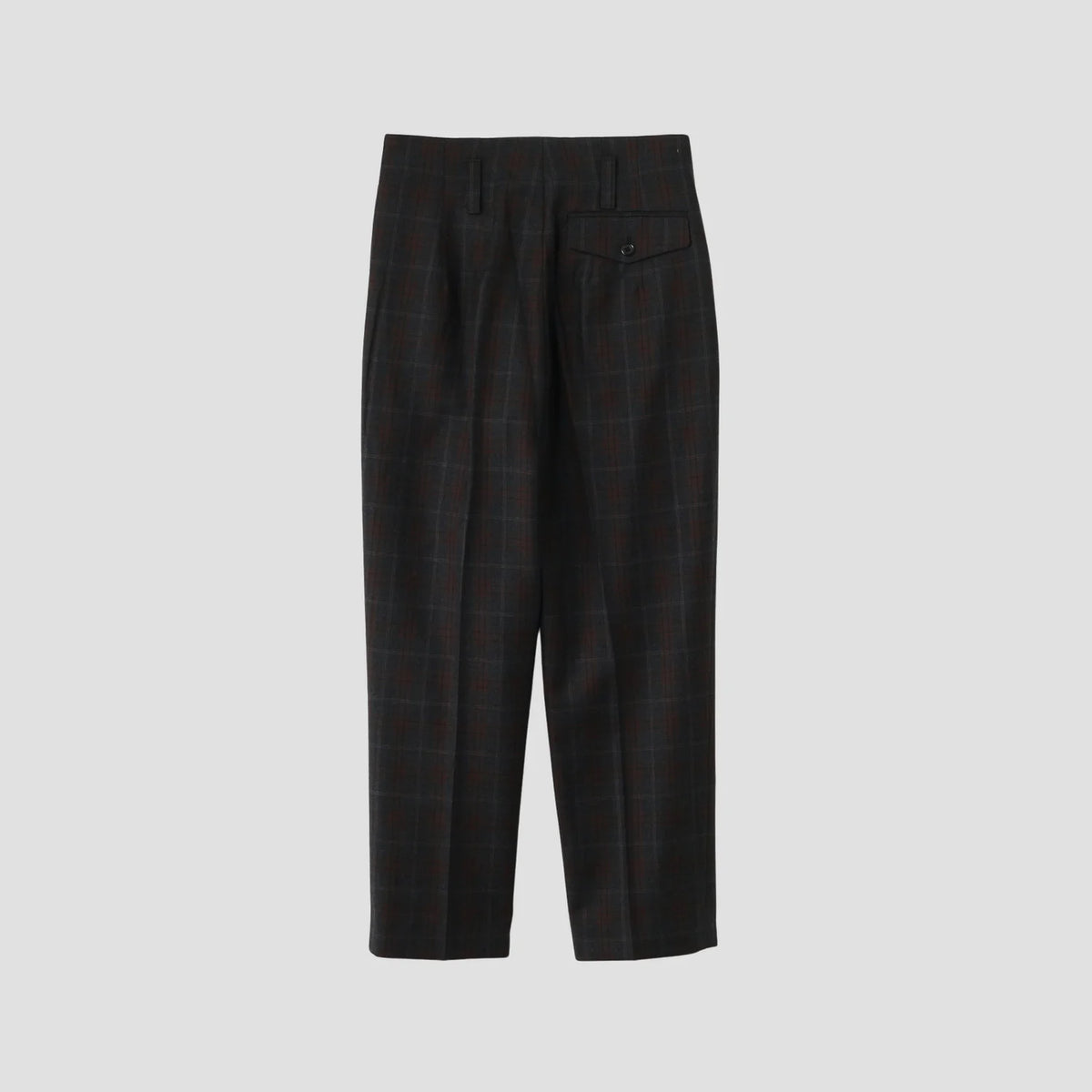 PLAID WOOL TROUSERS