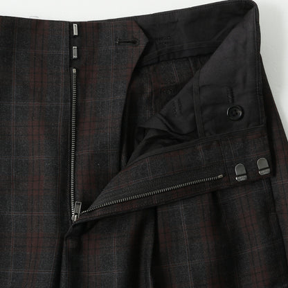 PLAID WOOL TROUSERS