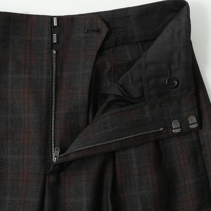 PLAID WOOL TROUSERS