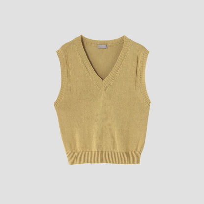 LINEN COTTON SILK SLIPOVER KNIT