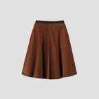 WASHED COTTON SATIN SKIRT