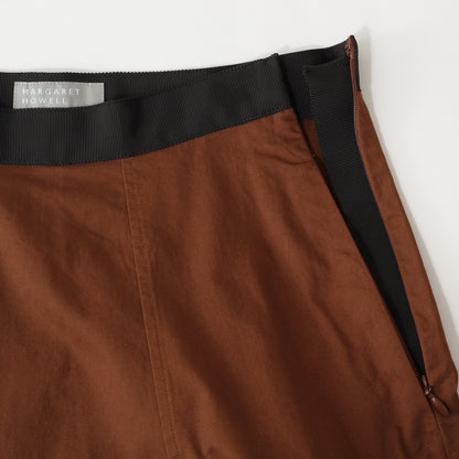 WASHED COTTON SATIN SKIRT