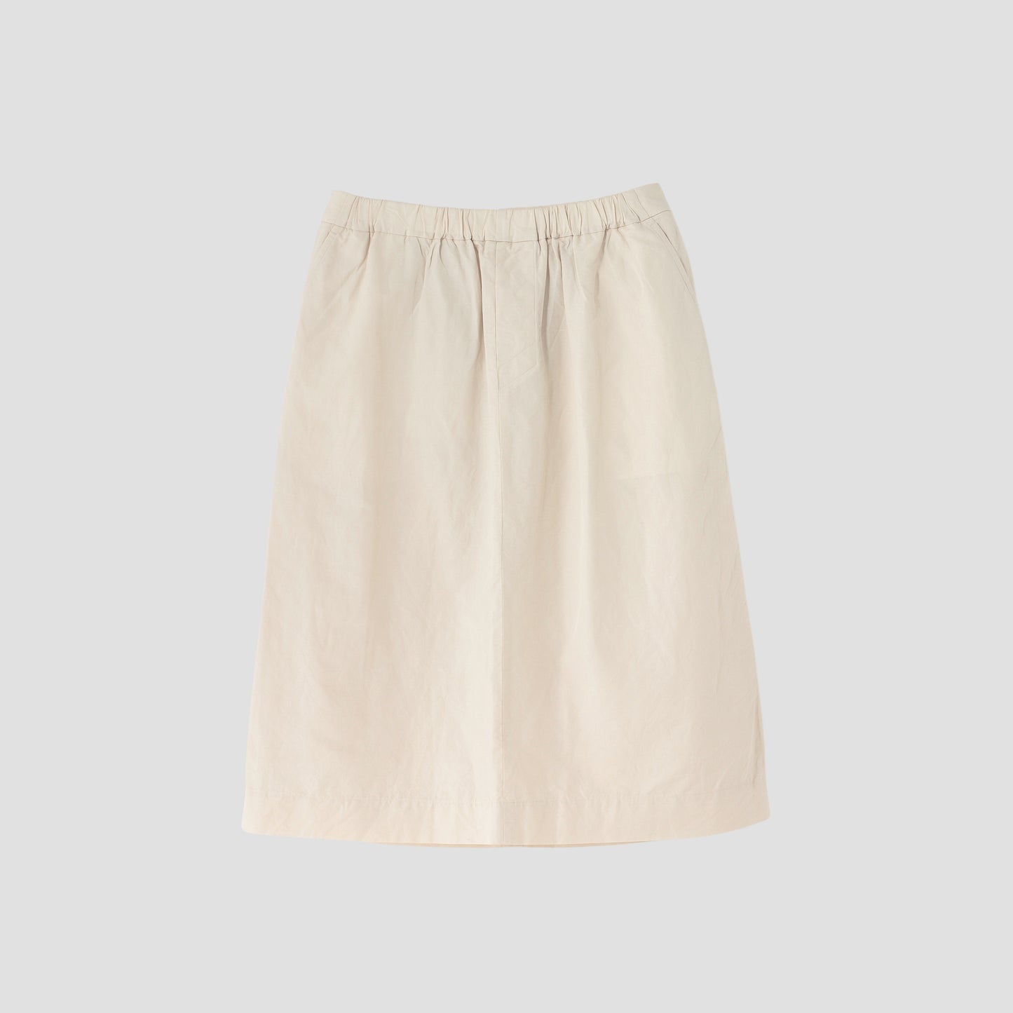 PLAIN WEAVE COTTON LINEN SKIRT