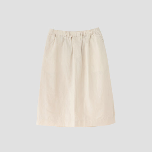 PLAIN WEAVE COTTON LINEN SKIRT