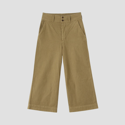 BRUSHED DRY COTTON CANVAS TROUSERS