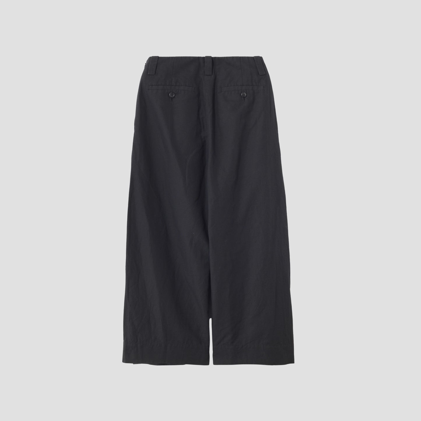 PLAIN WEAVE COTTON LINEN TROUSERS