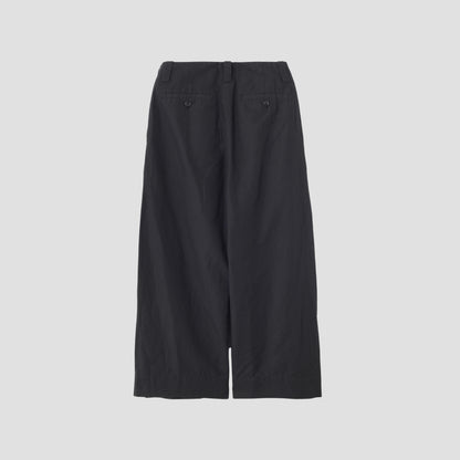 PLAIN WEAVE COTTON LINEN TROUSERS