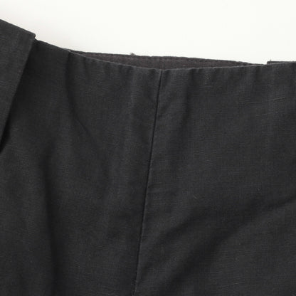 PLAIN WEAVE COTTON LINEN TROUSERS