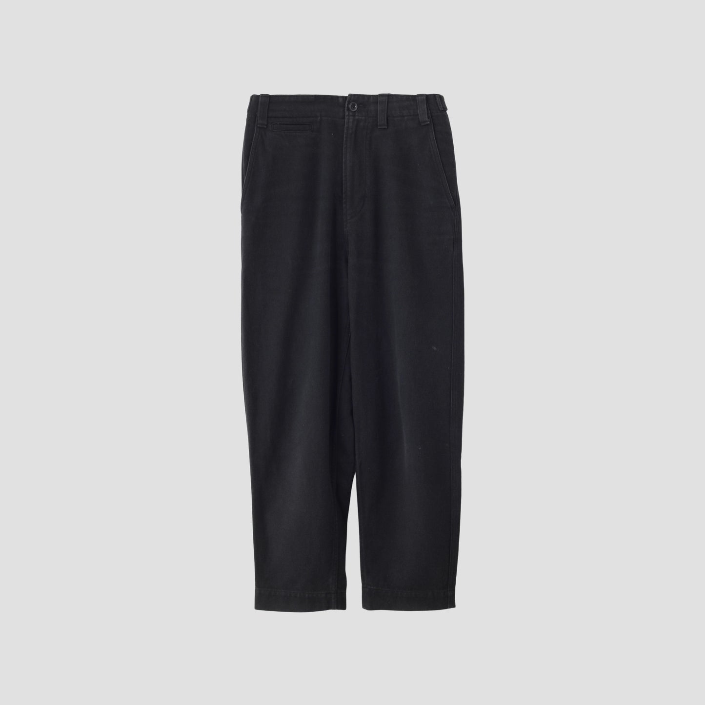 WORN LINEN COTTON DRILL TROUSERS
