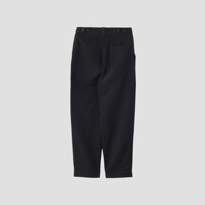 WORN LINEN COTTON DRILL TROUSERS