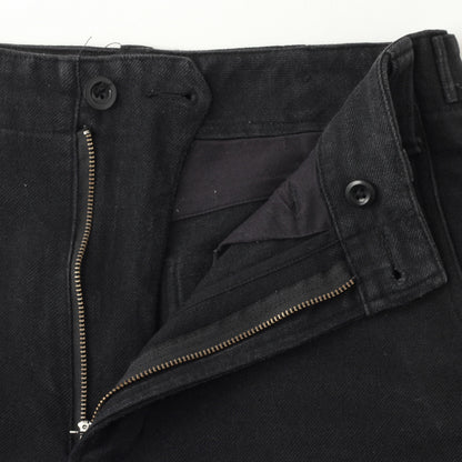 WORN LINEN COTTON DRILL TROUSERS