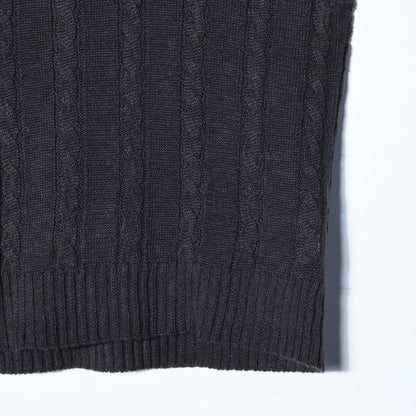 LINEN CABLE VEST KNIT