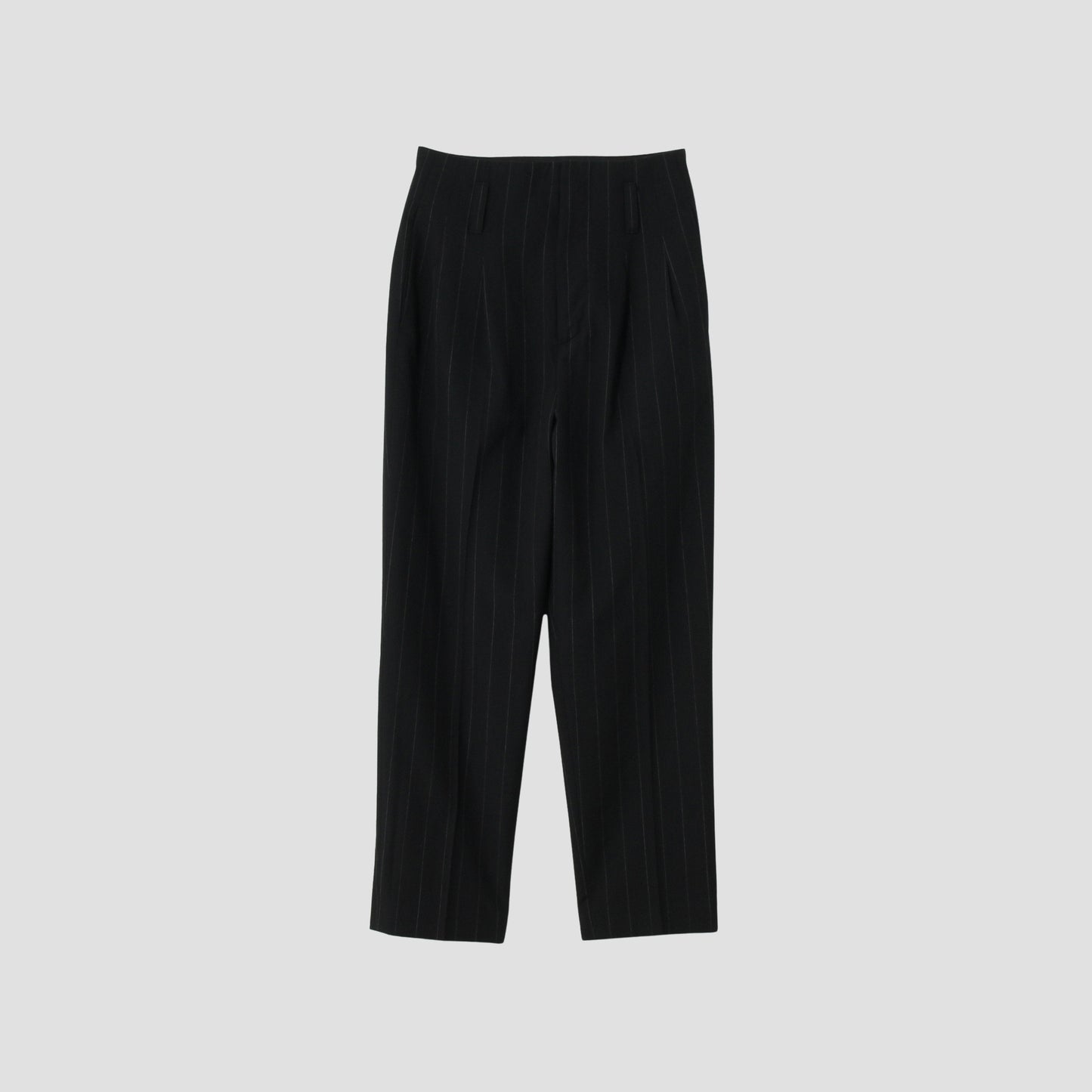 WIDE PINSTRIPE WOOL TROUSERS