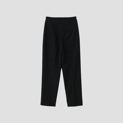 WIDE PINSTRIPE WOOL TROUSERS