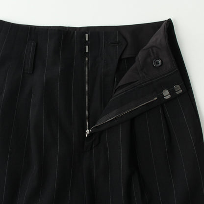 WIDE PINSTRIPE WOOL TROUSERS