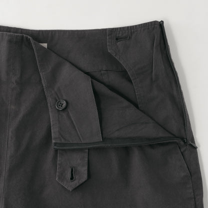 WASHED YARN DYE POPLIN TROUSERS
