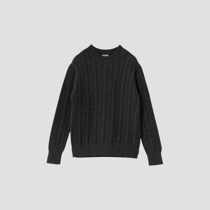 CABLE CREW NECK KNIT