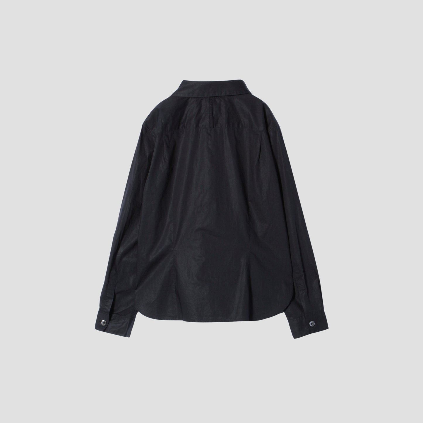 BLACK CHINTZ COTTON SHIRT